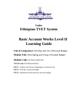 Develop and Use a Personal Budget.docx